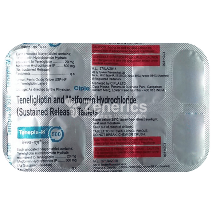 Tenepla M 500mg/20mg SR Tablet