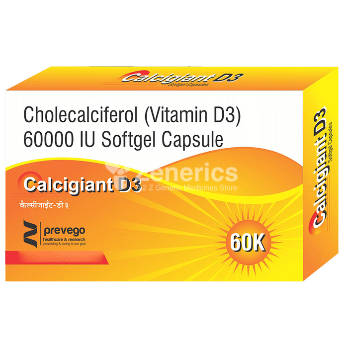 Calcigiant D3 60K Softgel Capsule