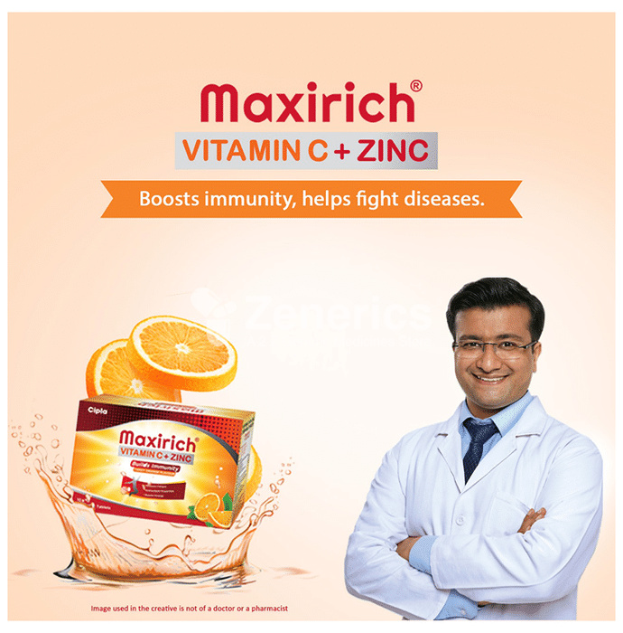 Maxirich Vitamin C+Zinc Chewable Tablet Tangy Orange - Image 8