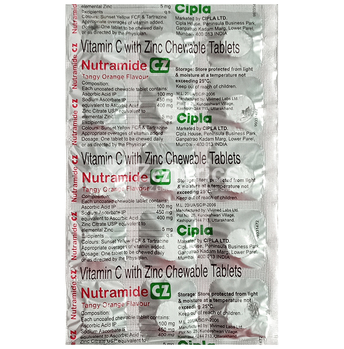 Nutramide CZ Chewable Tablet Tangy Orange - Image 4
