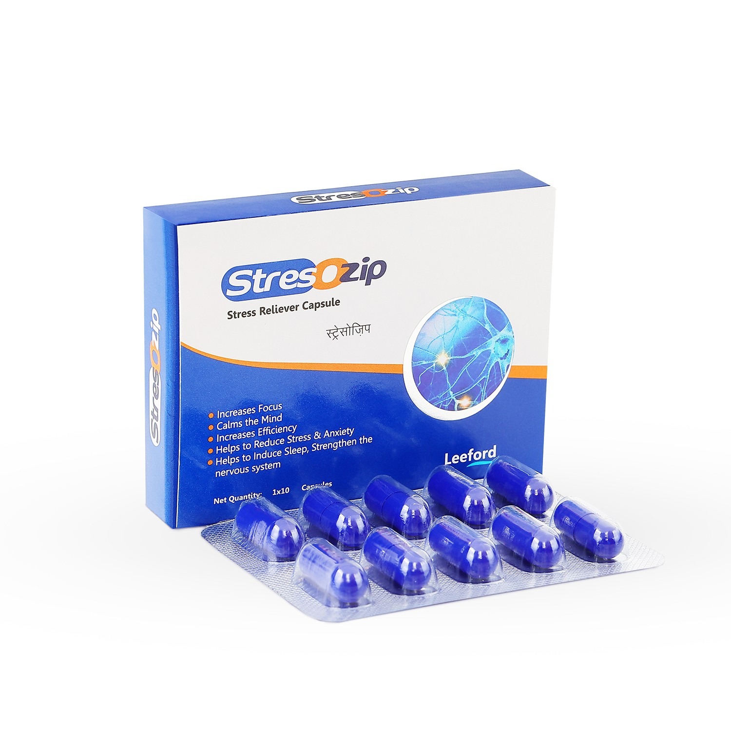 Leeford Stresozip Tablets with Ashwagandha | Stress & Sleep Relief