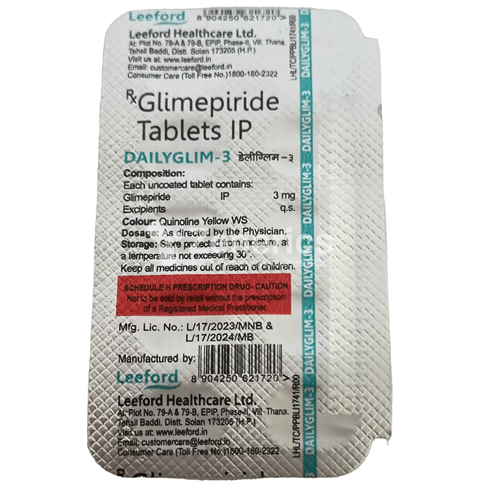 Dailyglim 3mg Tablet